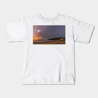 Oxwich Bay with the Moon, Gower Kids T-Shirt